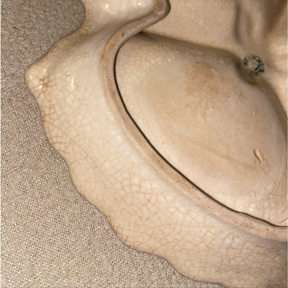 VTG serving dish tray hand painted divider dish small lazy Susan retro classic - Picture 11 of 14